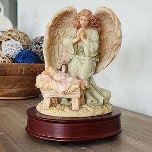 👼 Seraphim Classics Francesca “Loving Guardian” Angel Music Box – 1998